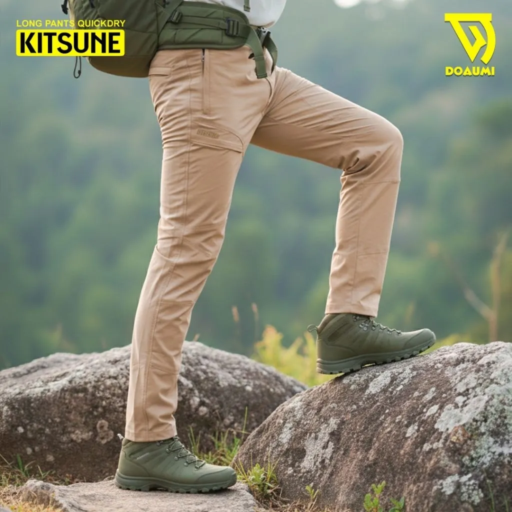 CELANA PANJANG QUIK DRY PREMIUM DOAUMI KITSUNE LONG PANTS QUICK DRY STREACH CELANA GUNUNG HIKING TREKKING UNISEX