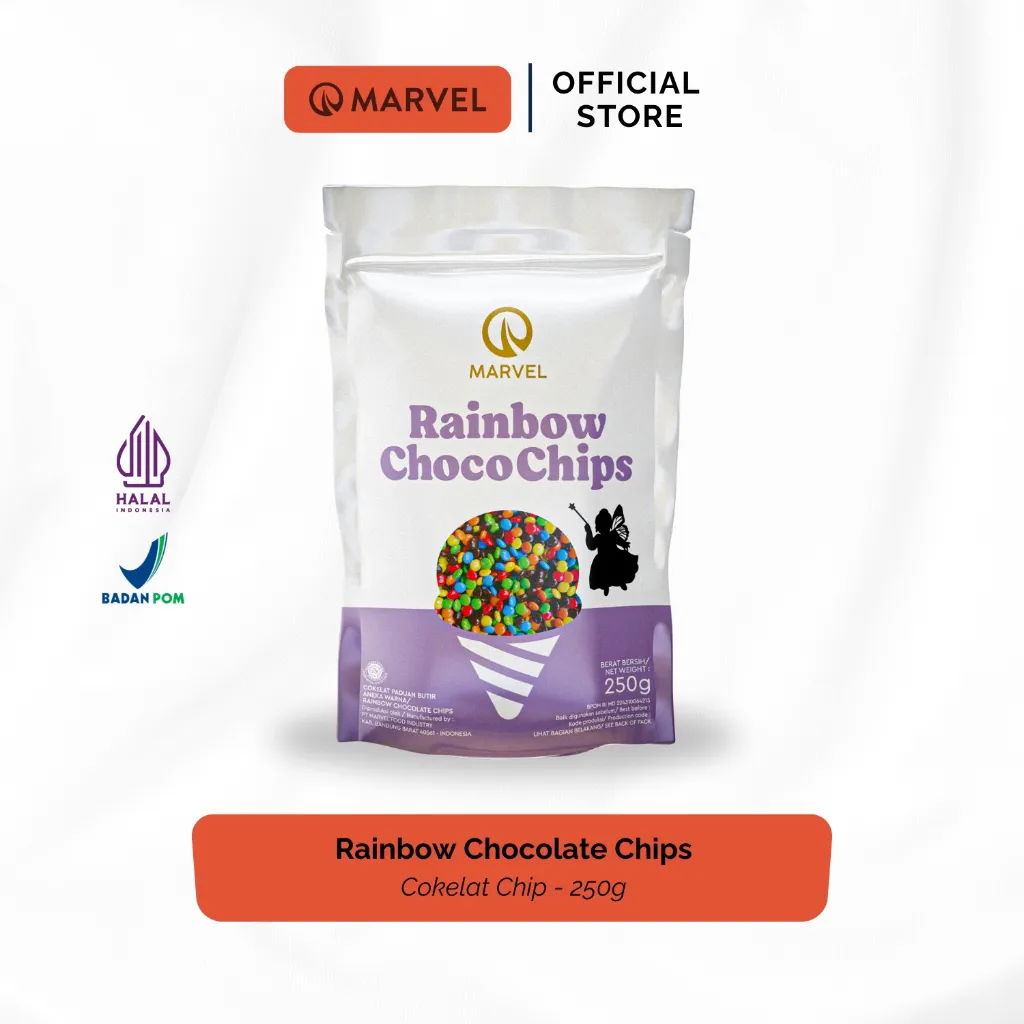 Marvel Rainbow Chocolate Chips - Cokelat Chip 250g