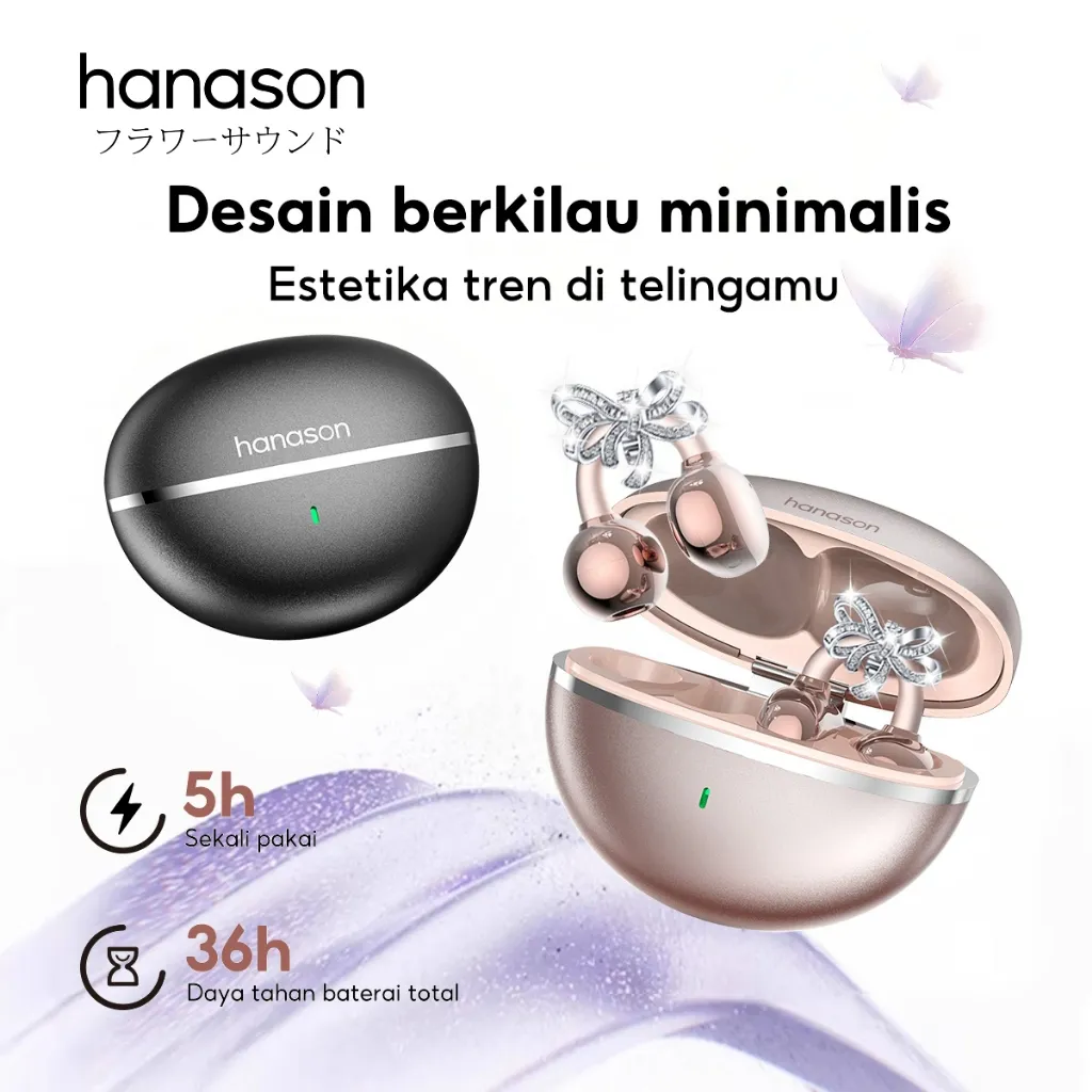 Hanason Clip-Ear Headset OWS TWS Open Ear Earphone TWS Earphone | HiFi Surround Sound IPX5 Waterproof Mini Earbuds- clipAir01
