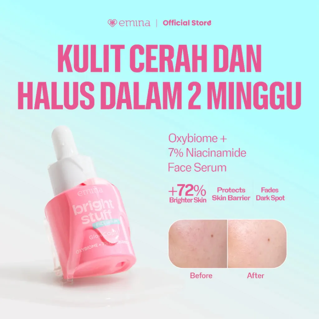 NEW! Emina Bright Stuff Face Serum - Serum Pelembab Wajah Cerah Glowing Anti Kusam