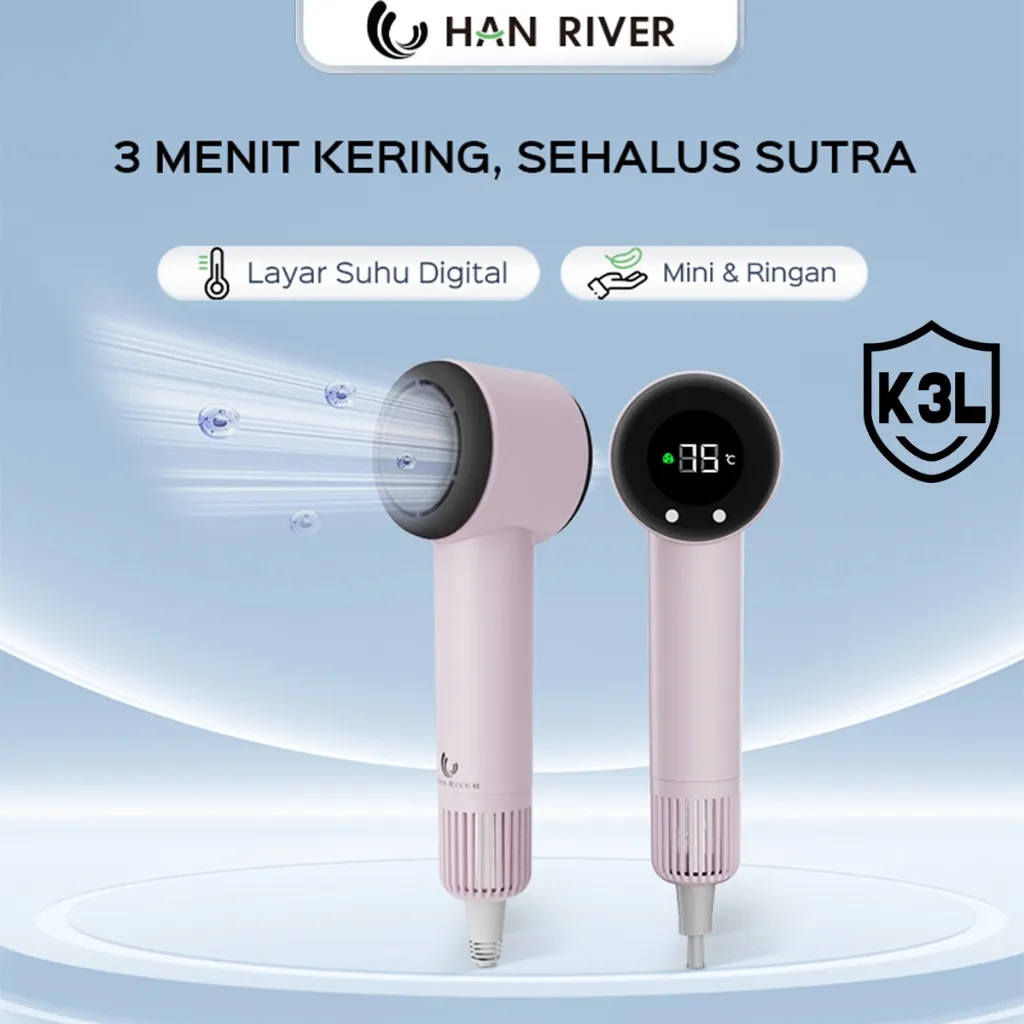 HAN RIVER Hair Dryer Mini High Speed Hair Dryer Portable 9 mode Visualization Travel & Bisnis