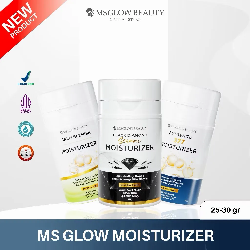 MS GLOW MOISTURIZER SYMWHITE 377 / CALM BLEMISH  /  BLACK DIAMOND