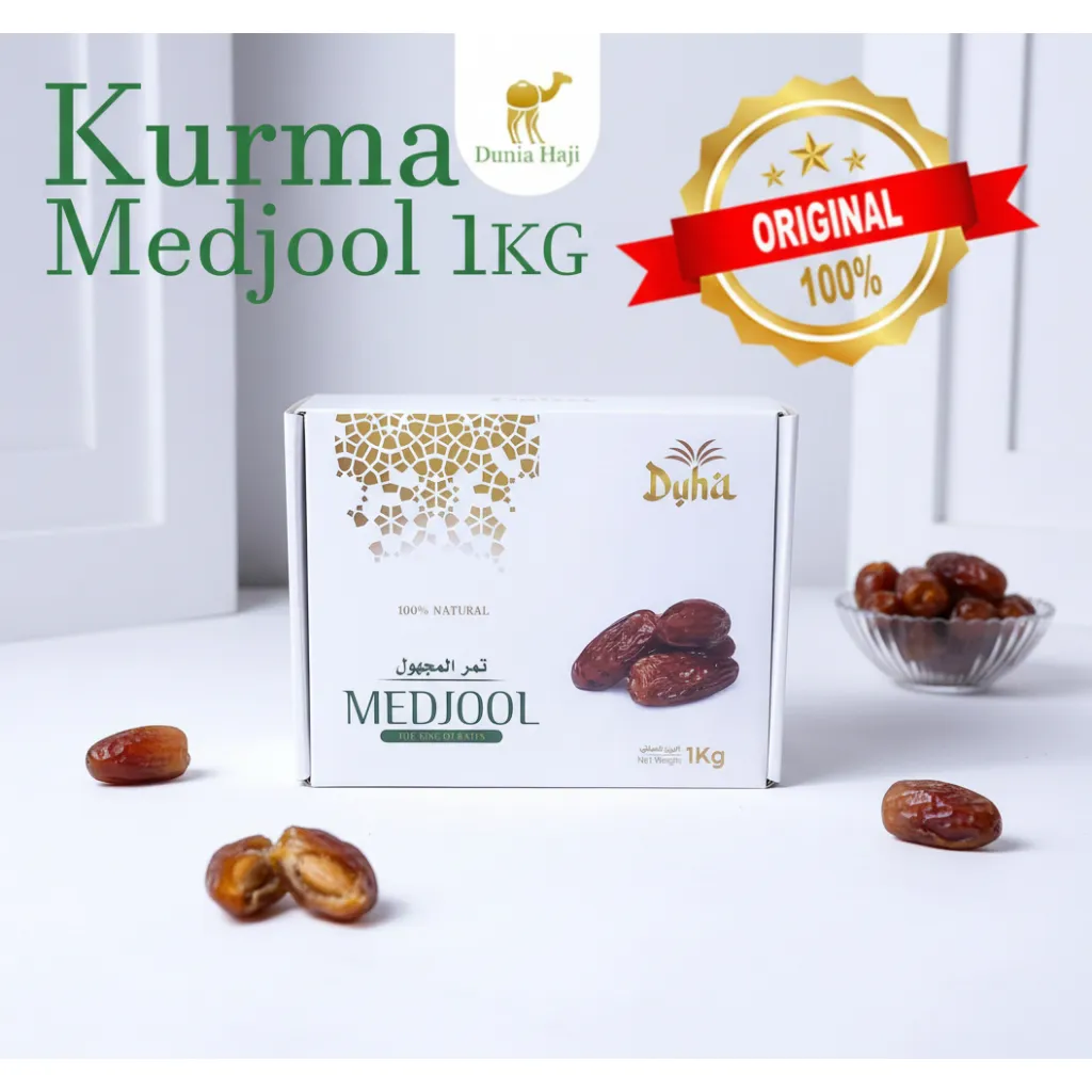 Kurma Medjool Kemasan Dus Jumbo 1kg Premium Besar Quality Dates Super Mejool Mejol
