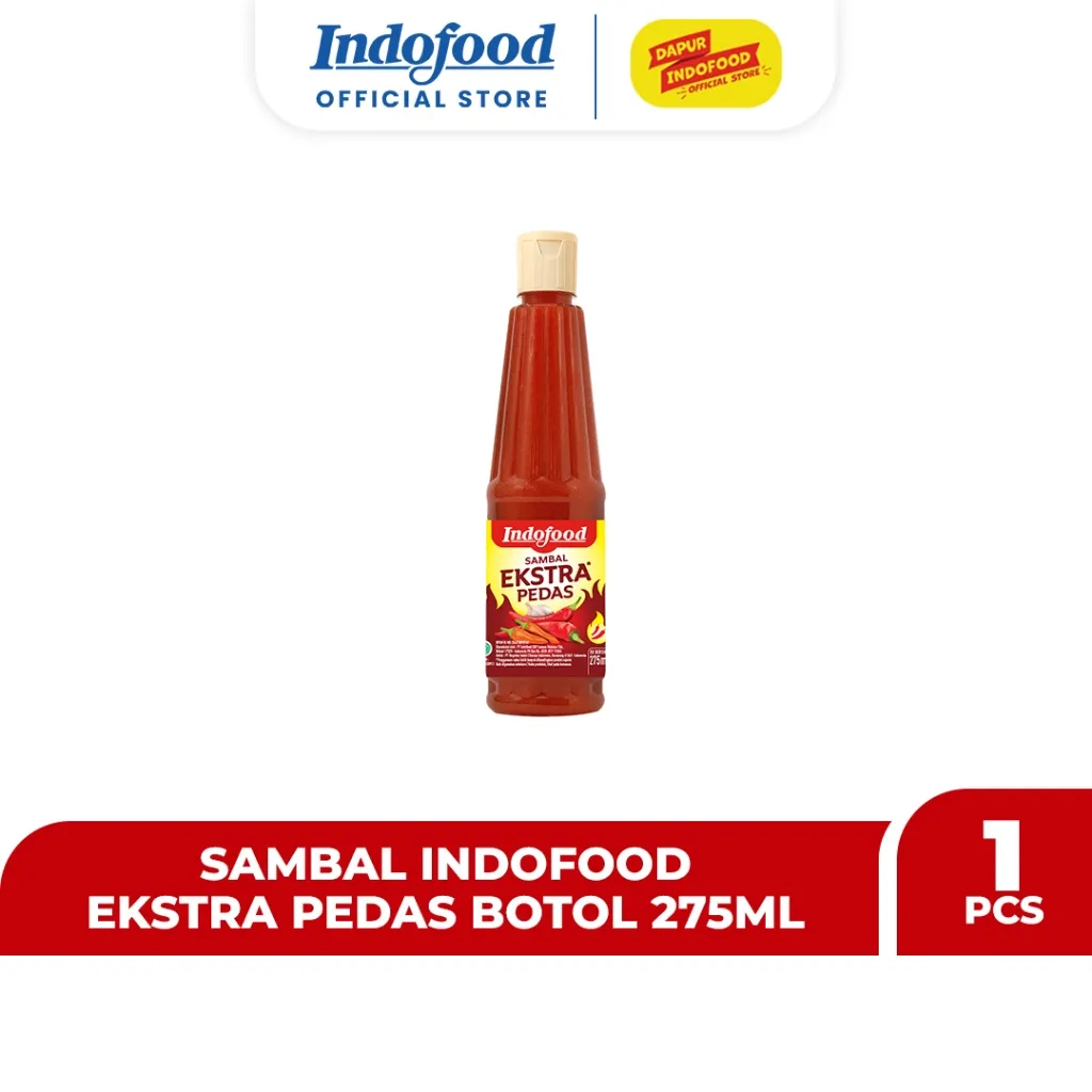 Sambal Indofood Ekstra Pedas Botol 275 ml