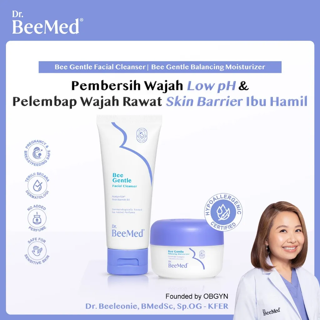 Dr.BeeMed 2pcs Set Facial Cleanser + Moisturizer Pembersih & Pelembap Kulit Wajah Ibu Hamil & Menyusui BPOM