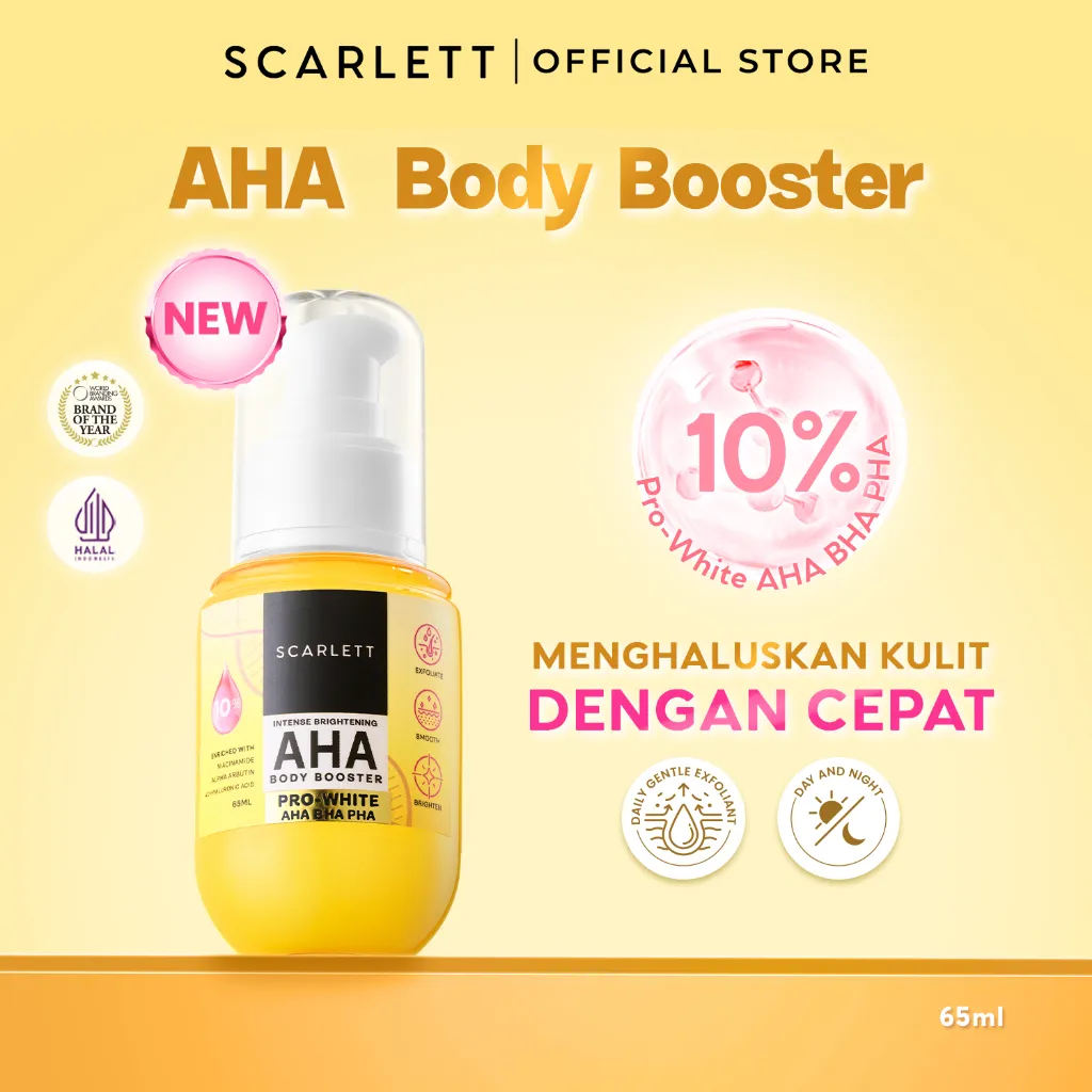 [NEW LAUNCH] SCARLETT Intense Brightening AHA Body Booster 10% AHA BHA PHA PRO-WHITE