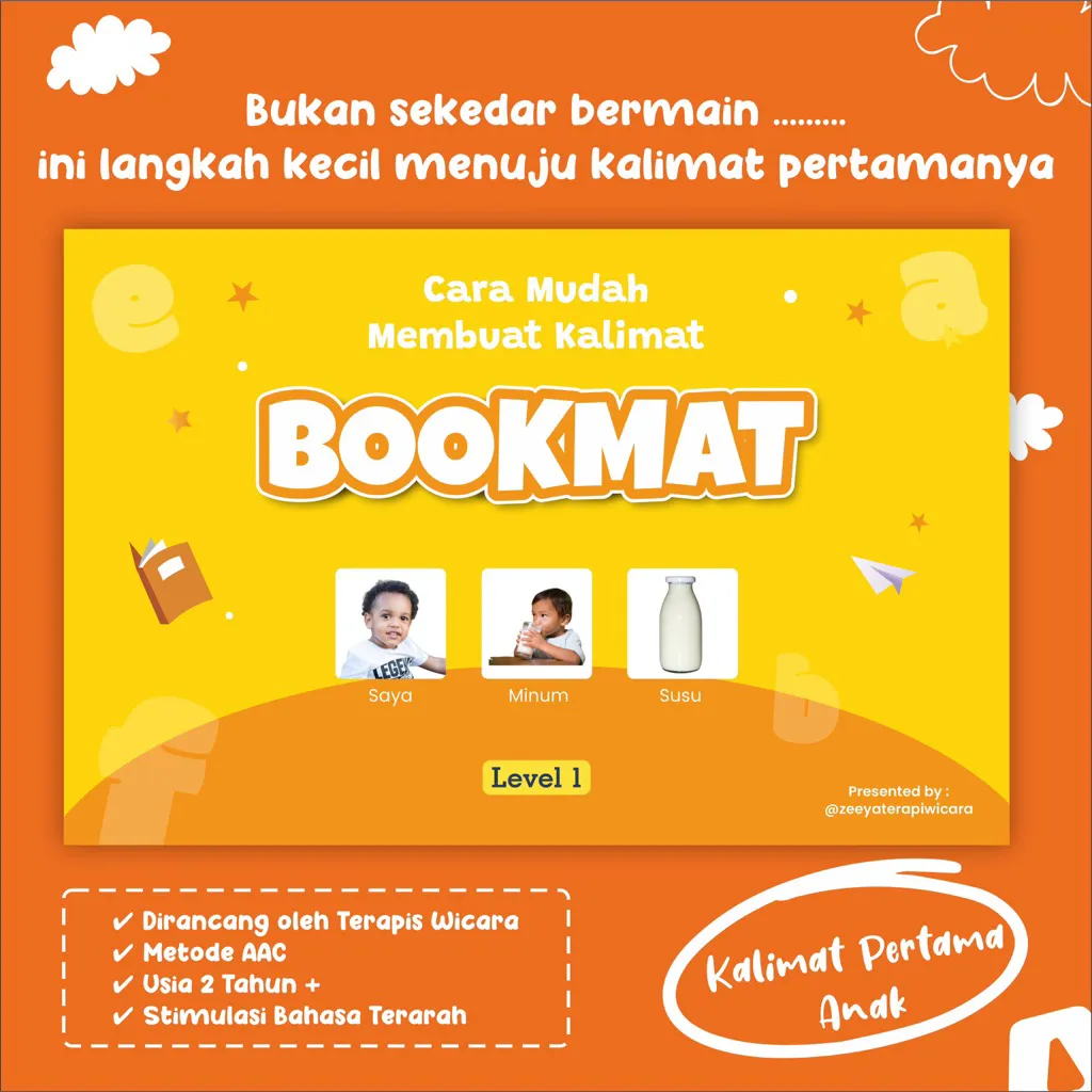 BOOKMAT||BELAJAR MEMBUAT KALIMAT||TERAPI WICARA||SPEECHDELAY||BUKU BERGAMBAR KALIMAT LENGKAP