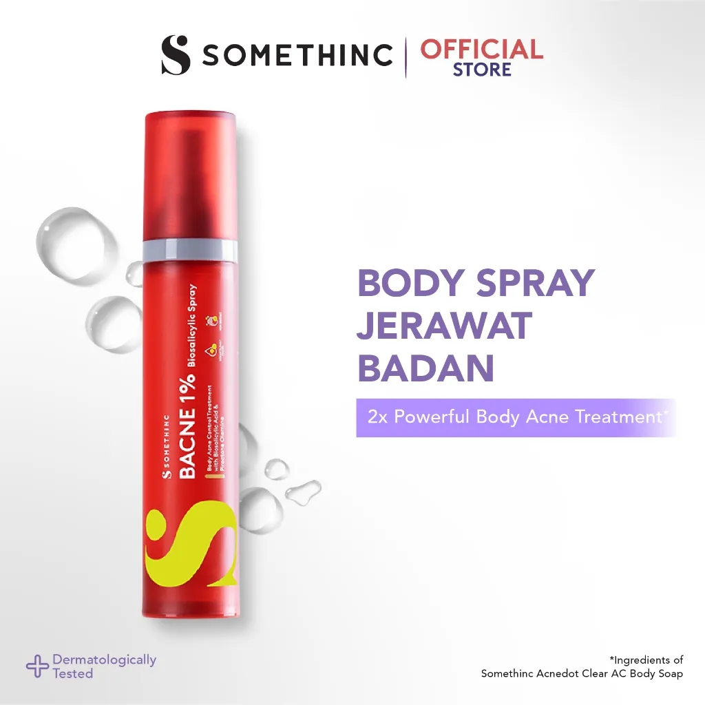 SOMETHINC Bacne 1% Biosalicylic Spray - Spray Jerawat Badan & Jerawat Punggung