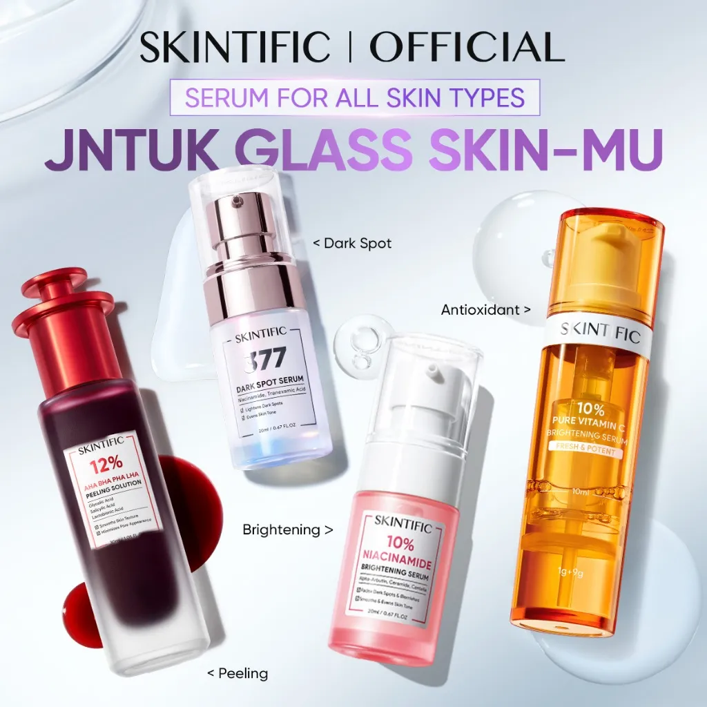 SKINTIFIC Facial Serum Series - Niacinamide Brightening / 5X Ceramide Barrier / Salicylic Acid Anti Acne / Retinol Skin Renewal / 377 Dark Spot / Acid Peeling Solution / Vitamin C Brightening Lactic Acid Exfoliating AHA BHA PHA LHA Centellac