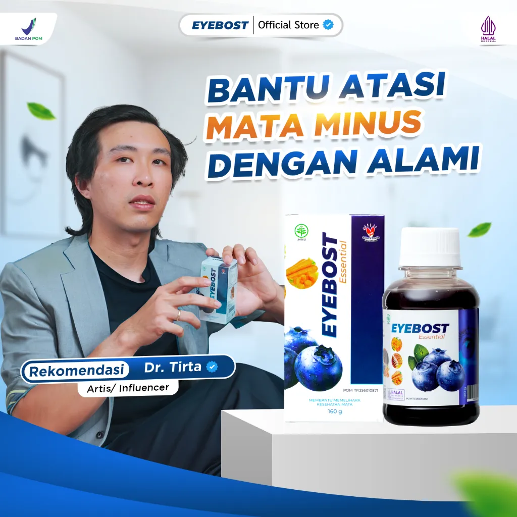 Eyebost - Madu Herbal Obat Mata Ampuh Atasi Mata Minus Buram Pterygium Vitamin Mata Berlemak