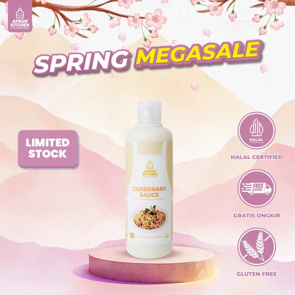 Apron Kitchen Carbonara Saus Bumbu Masak Pasta Italia 250ml
