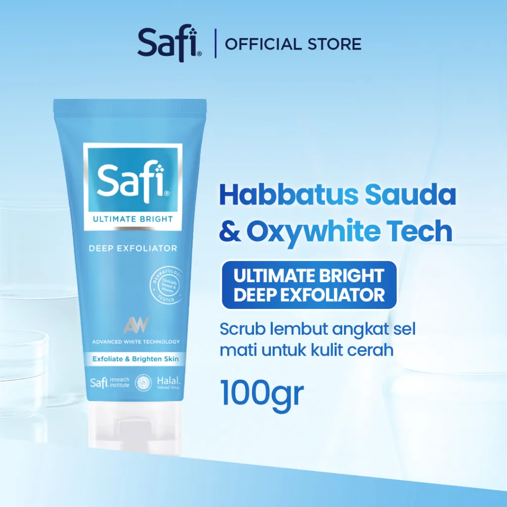 SAFI ULTIMATE BRIGHT DEEP EXFOLIATOR 100GR - Pembersih Wajah