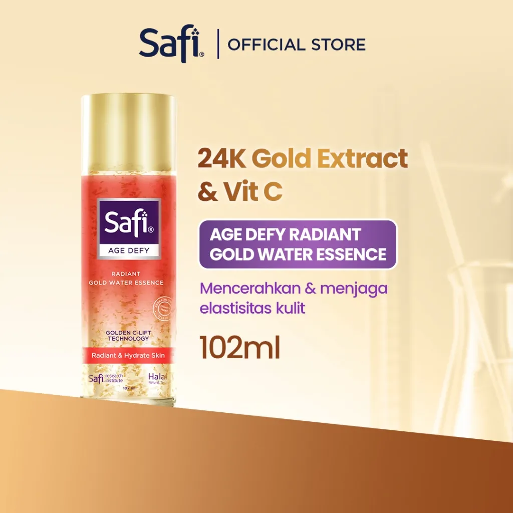 Safi Age Defy Radiant Gold Water Essence 102 ml - Perawatan Wajah