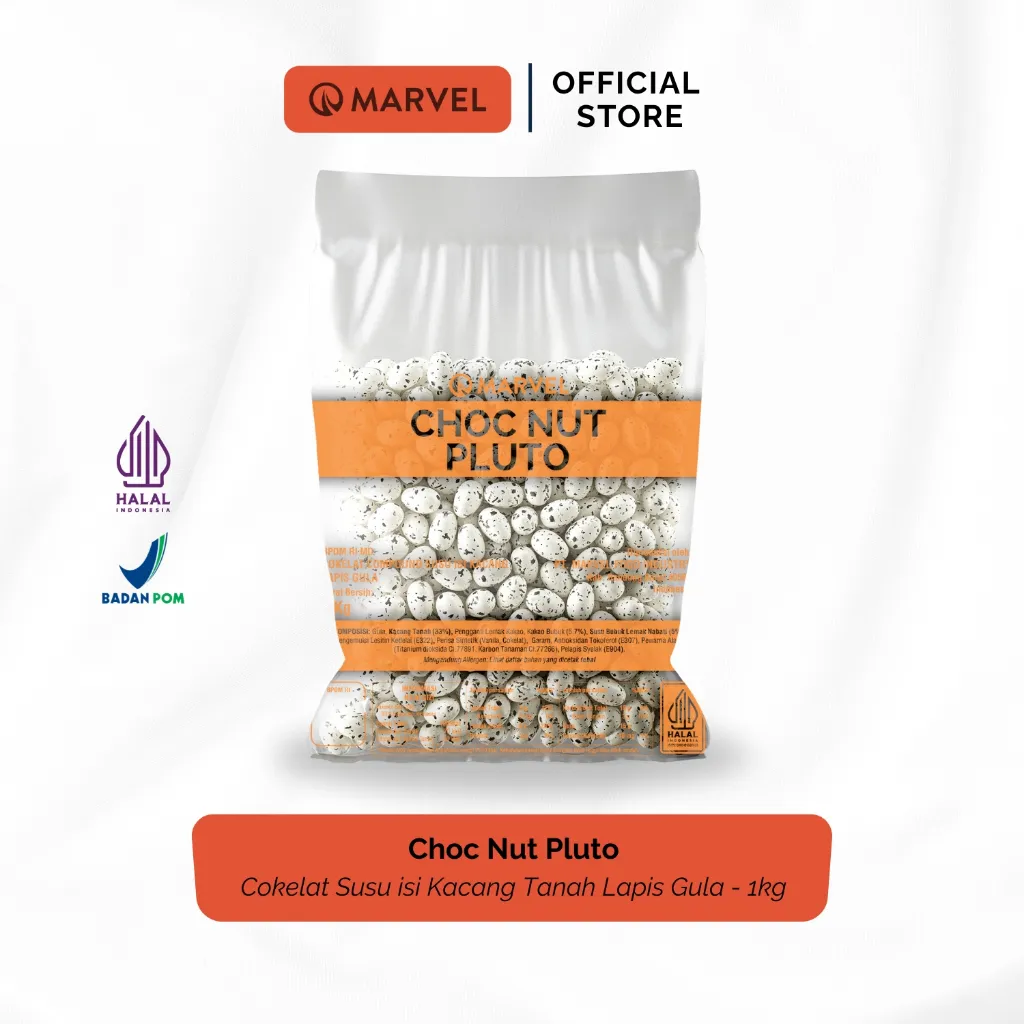 Scandia Choc Nut Pluto - Cokelat Susu isi Kacang Tanah Lapis Gula 1kg