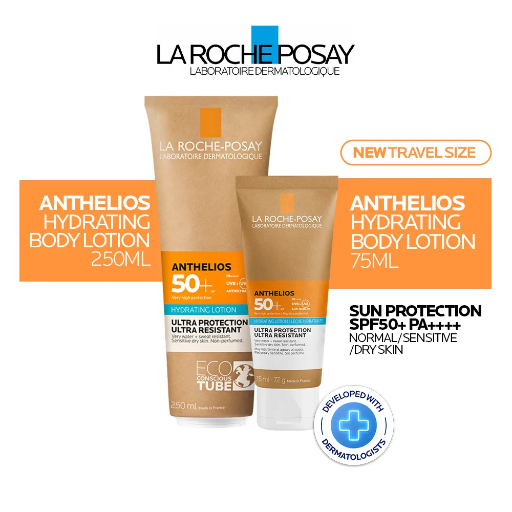 La Roche Posay Anthelios Hydrating Body Lotion SPF 50+ PA++++ - Sunblock kulit normal/sensitif/kering