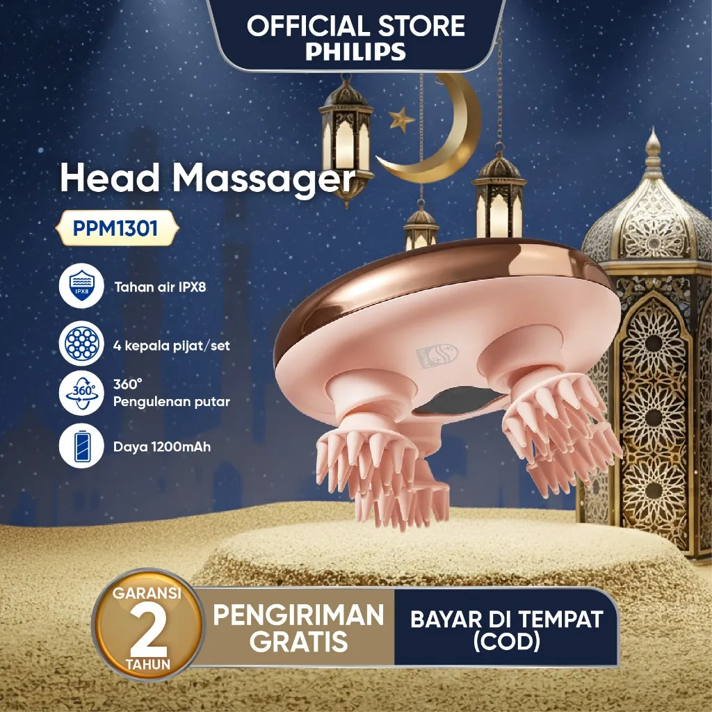 Philips Massager PPM1301 Head massager Cat's paw pijat