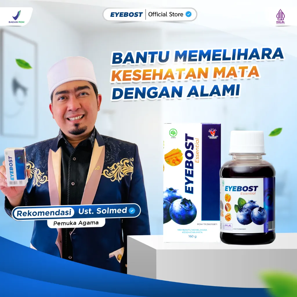 Eyebost Vitamin Mata Original Bantu Mengobati Masalah Mata Obat Mata Katarak Minus Silinder Mata Panda Eyebost 100% Asli