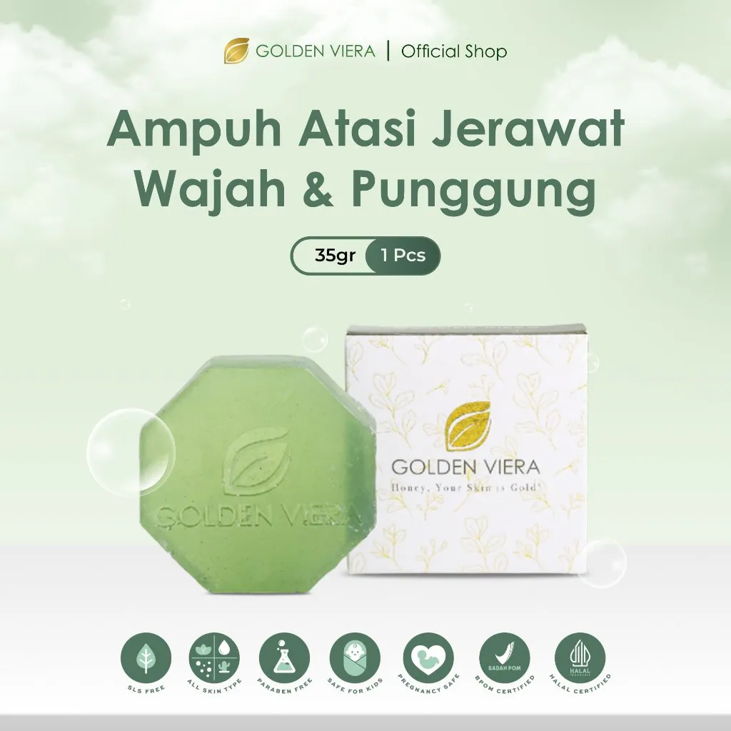 Golden Viera - Sabun Jerawat Wajah & Punggung - 35 gram