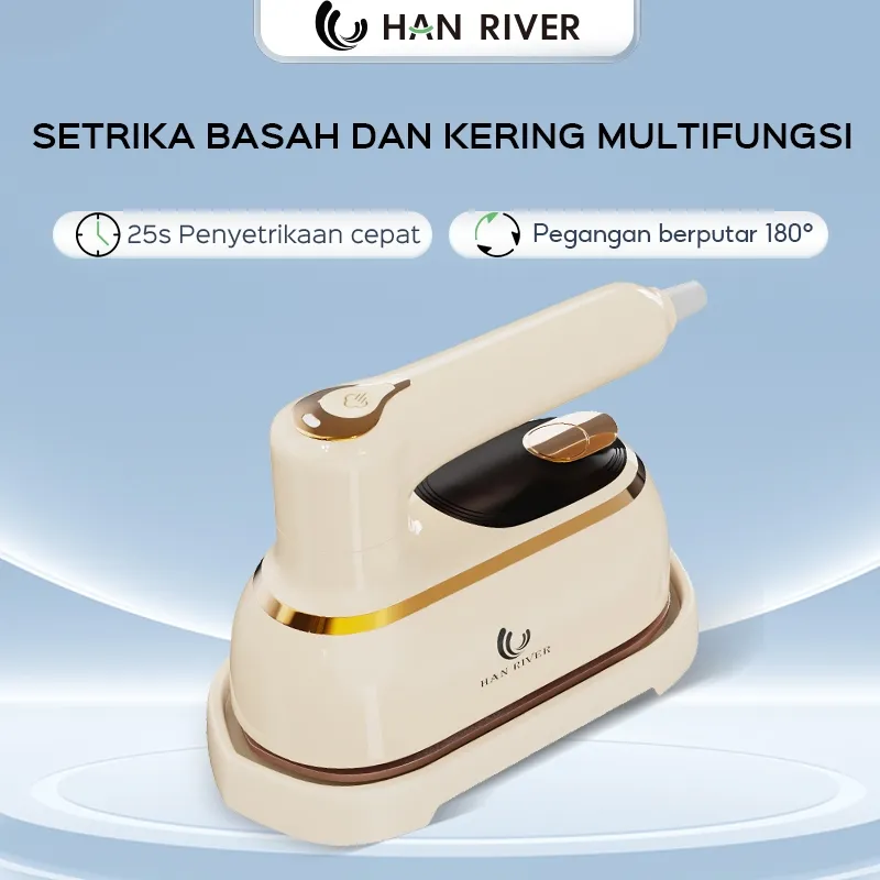HAN RIVER Setrika Uap 1200W Setrika Basah Dan Setrika Kering Setrika 150ml Setrika Portabel  HRYD05