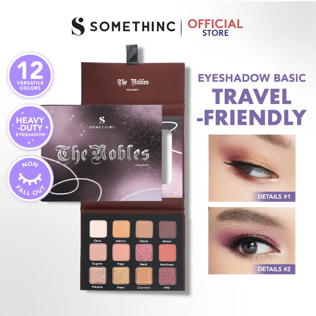 SOMETHINC THE NOBLES Eyeshadow Palette - Eyeshadow Daily Look - tahan air serta keringat, Easy to Blend, Long Lasting, Vegan Friendly, Travel-friendly