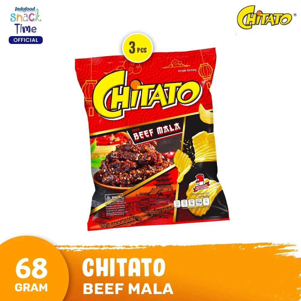 Chitato Beef Mala 68 gr - 3 pcs