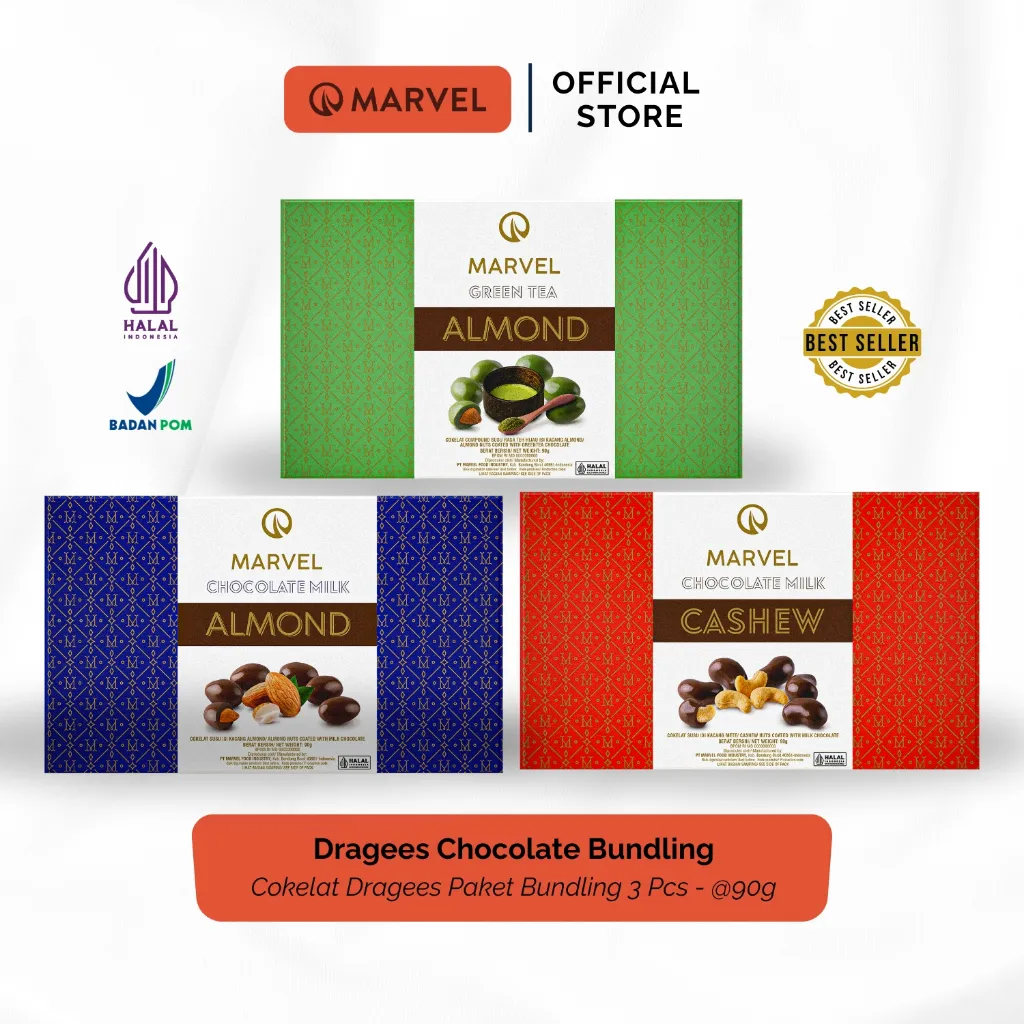 Marvel Dragees Chocolate Bundling - Cokelat Dragees Paket Bundling 3 Pcs @90g