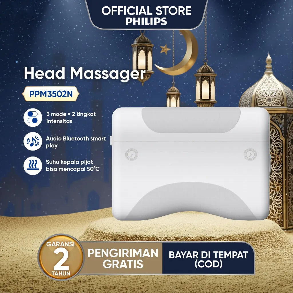 Philips massage PPM3504 bantal pijat Kembali pijat Bisa dipanaskan