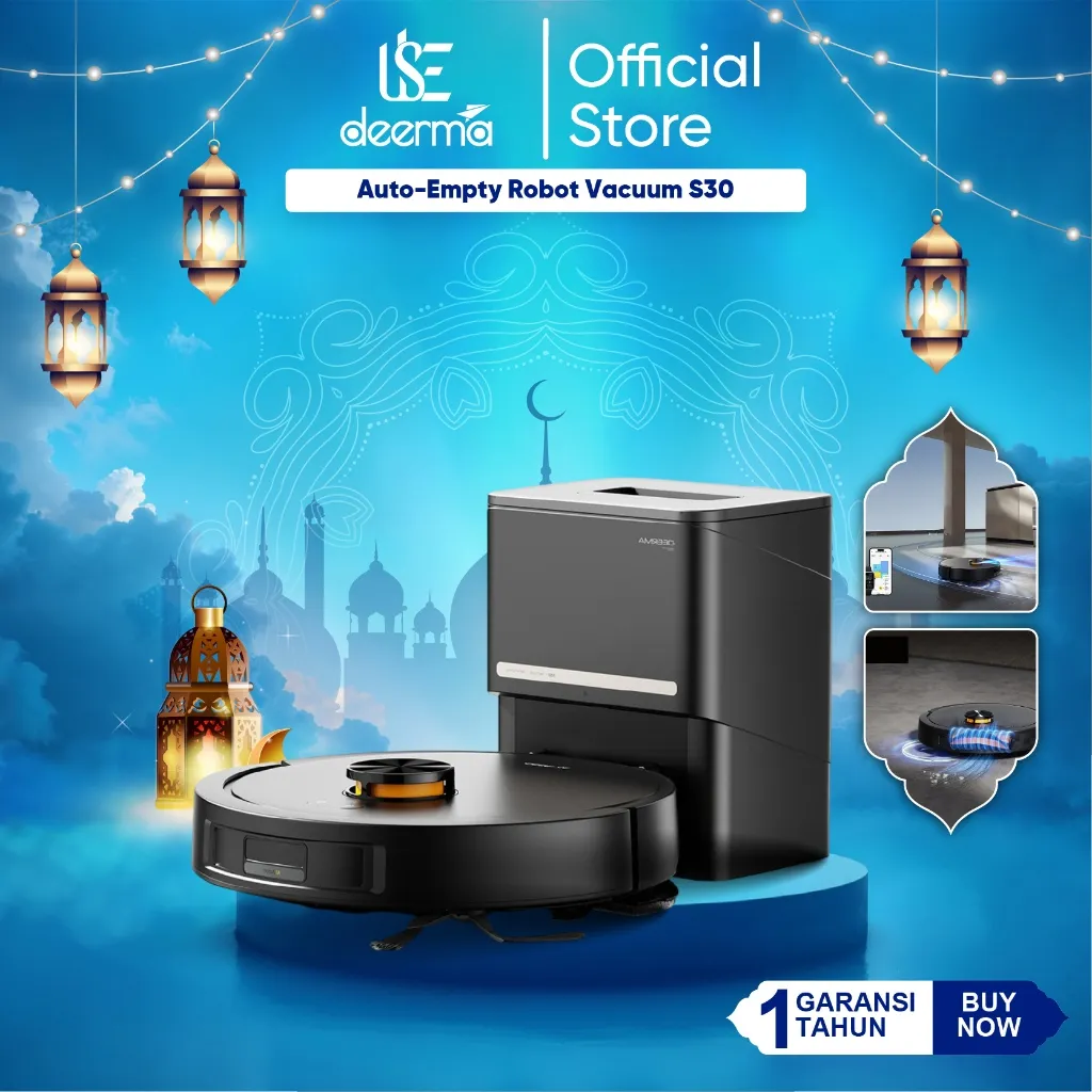 Deerma S30 Robot Vacuum Cleaner Chassis lift | Sapu Vacum Pel Vakum Mop |  xiaomi home app