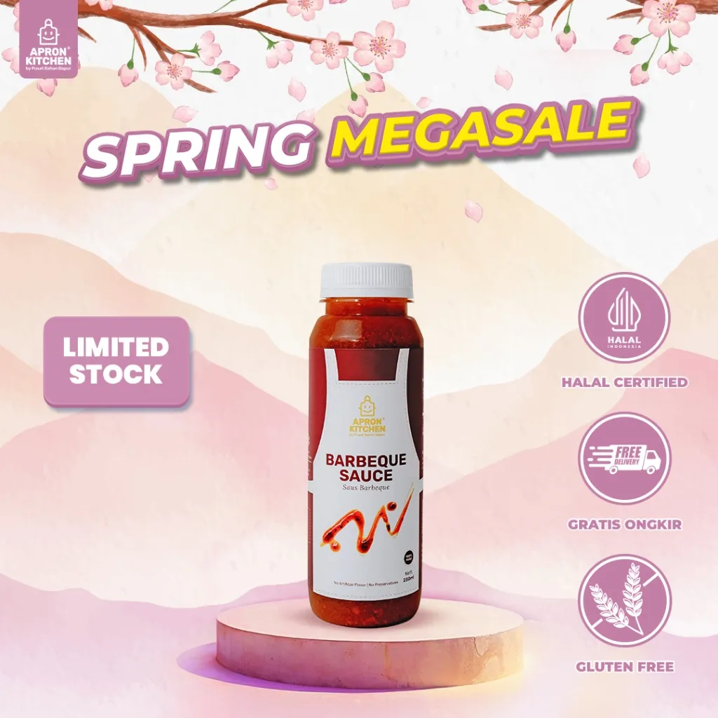 Apron Kitchen Saus BBQ Barbecue Saus Bumbu Masak 250ml