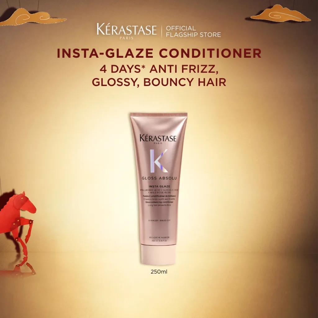 Kerastase Gloss Absolu Fondant Instant Glaze 250ml - Conditioner for Anti Frizz, Glossy, Bouncy Hair