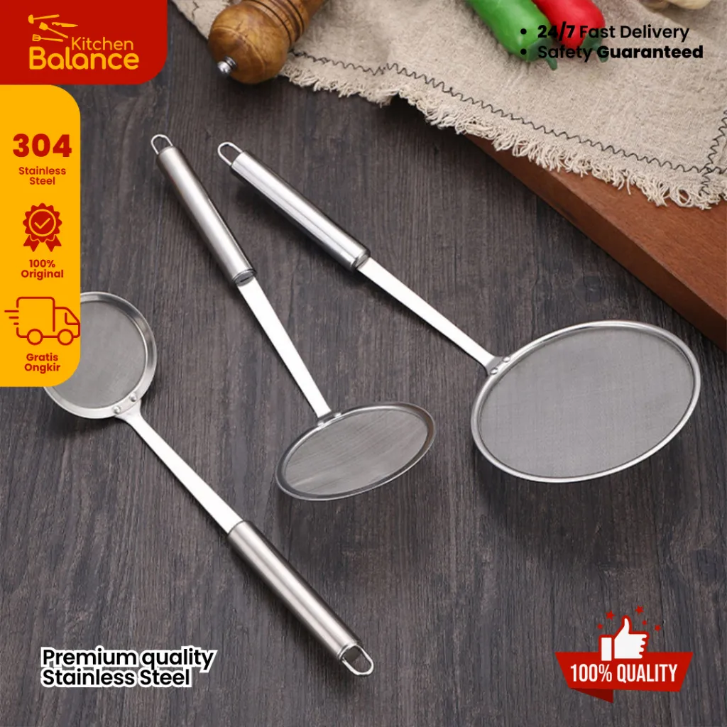 Kitchen Balance Saringan Halus Gagang Stainless Steel 226