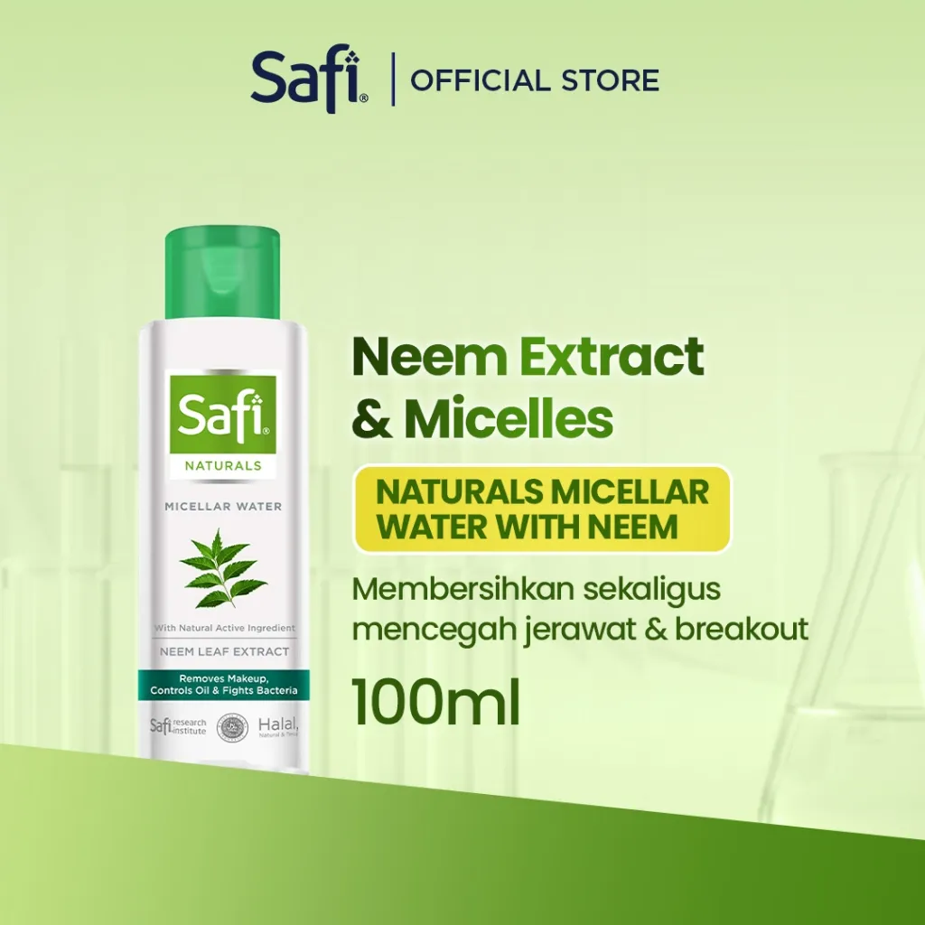 SAFI - Naturals Micellar Water - With Neem 100ml - Pembersih Wajah