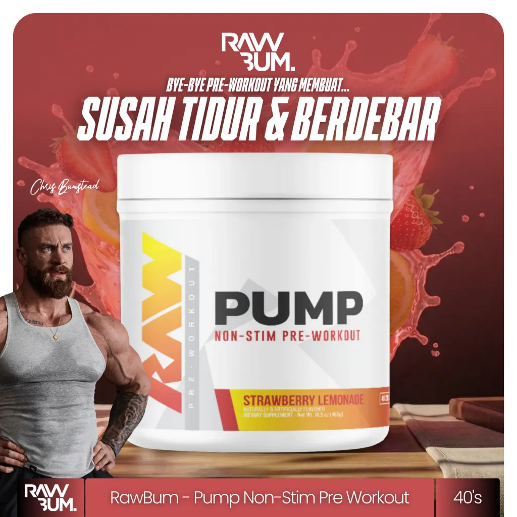 CBUM Raw Pump Non Stimulant Preworkout  40 Serving 468 Gram