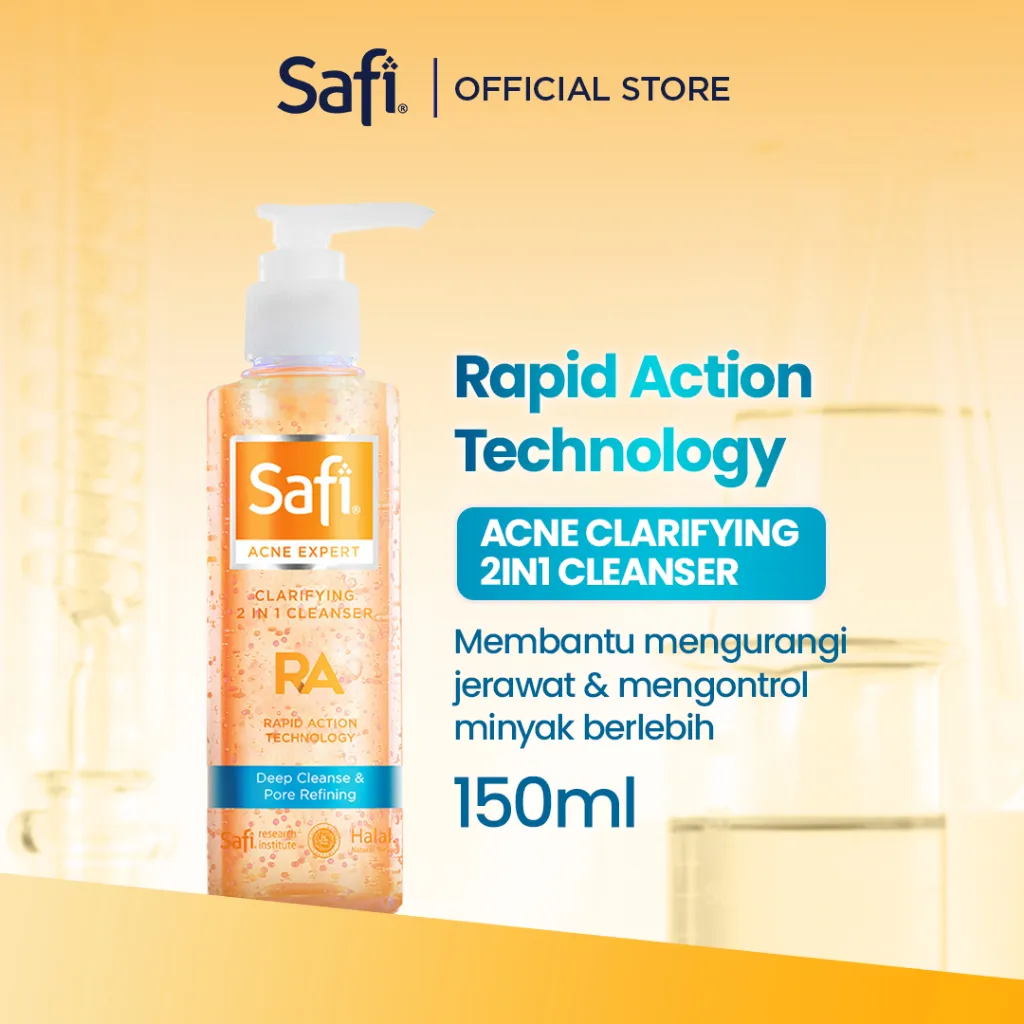 SAFI - Acne Expert - Clarifying 2in1 Cleanser 150ml - Kulit Jerawat