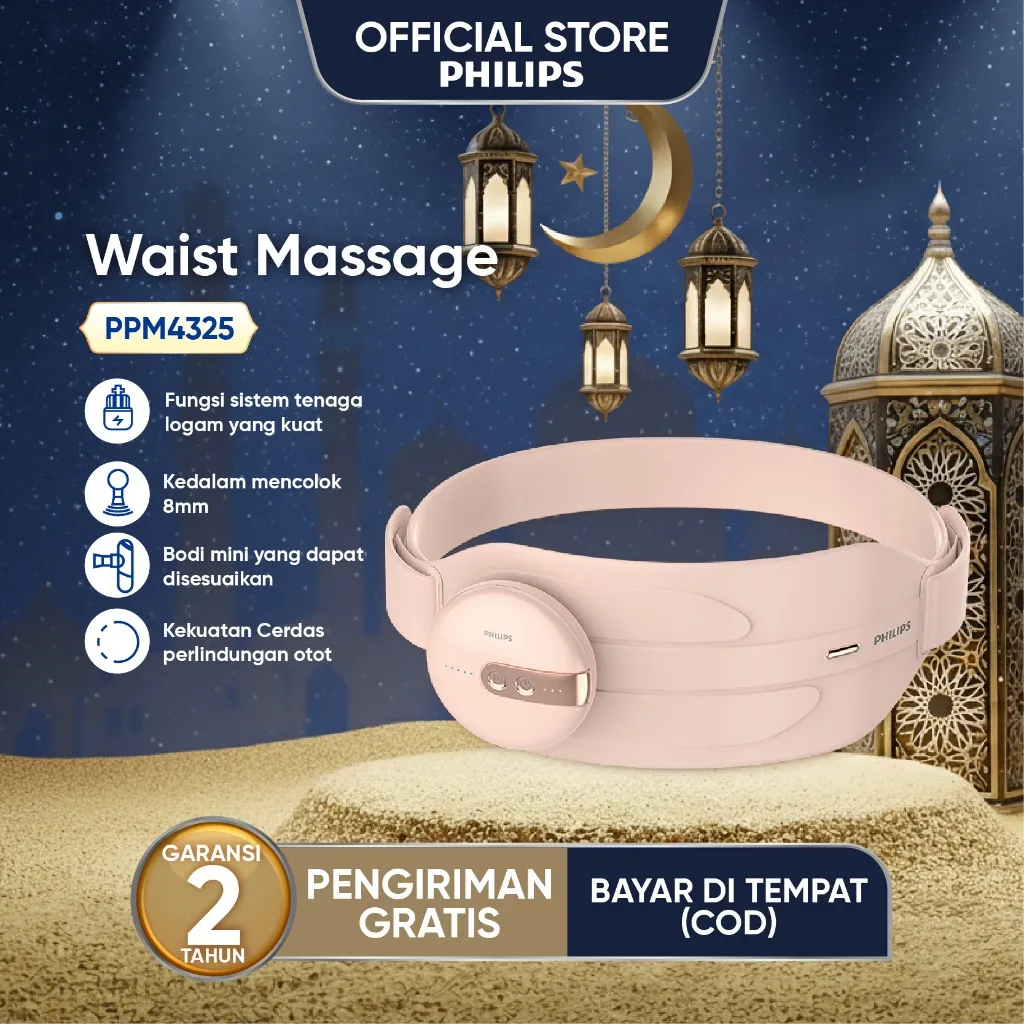 Philips Massager PPM4325 Pijat Warm waist/Promote blood circulation/Reduce waist fat