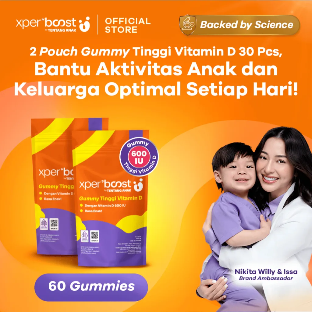 Expert Boost - Bundling 2 Pouch Gummy Vitamin D 600 IU Anak dan Dewasa