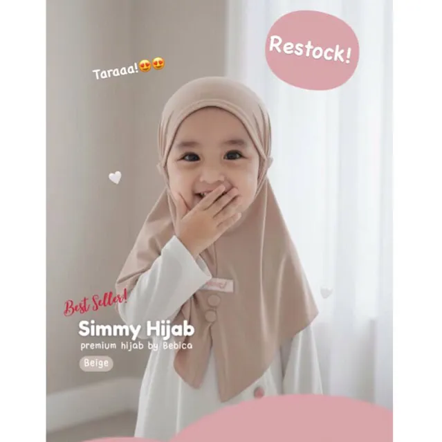 Hijab Bayi & Anak Premium Jersey Simmy | Bergo Anak 0–9 Tahun – Bebica