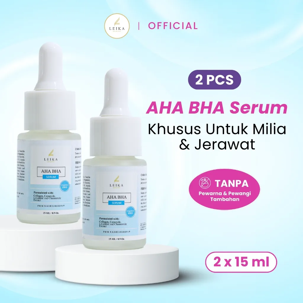 (BELI 2 PCS LEBIH HEMAT) Leika Skincare Serum AHA BHA Resmi BPOM