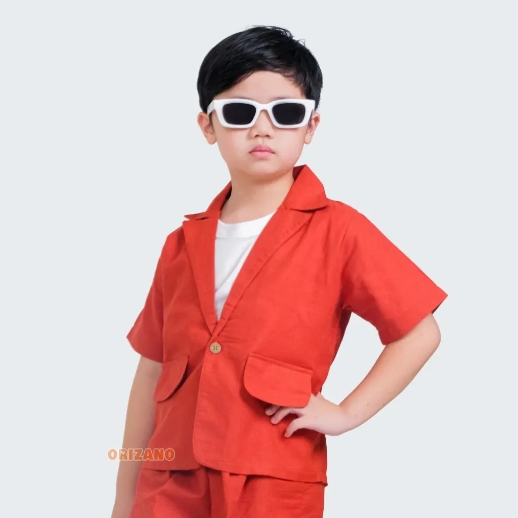Setelan Blazer Anak Casual Formal Bahan Katun Terbaik ABEL