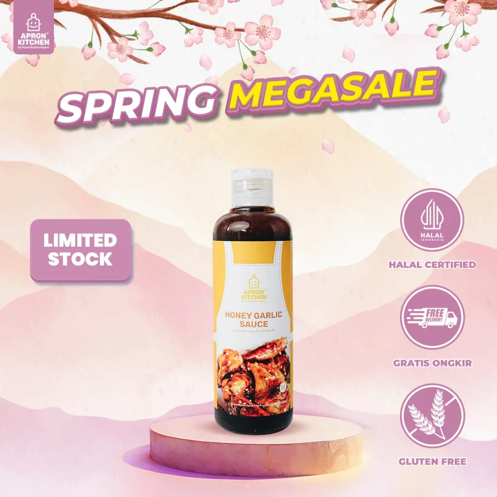 Apron Kitchen Honey Garlic Saus Bumbu Masak Bawang Madu Korea 250ML