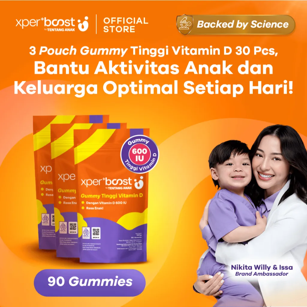 Expert Boost - Bundling 3 Pouch Gummy Vitamin D 600 IU Anak dan Dewasa