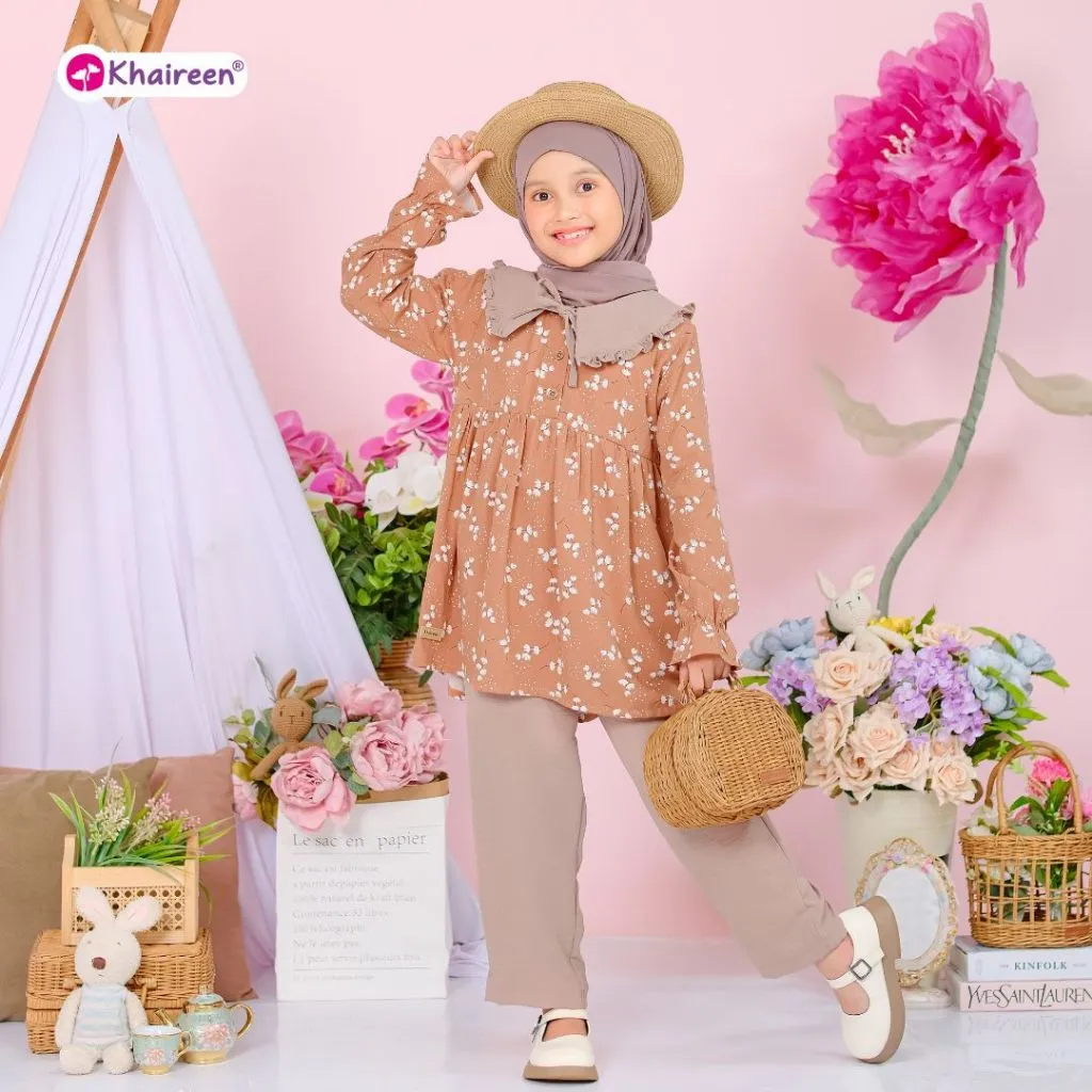 KHAIREEN One Set Sherina (1-10 thn) Oneset Anak Oneset Anak Rayon Motif Oneset Bayi Balita