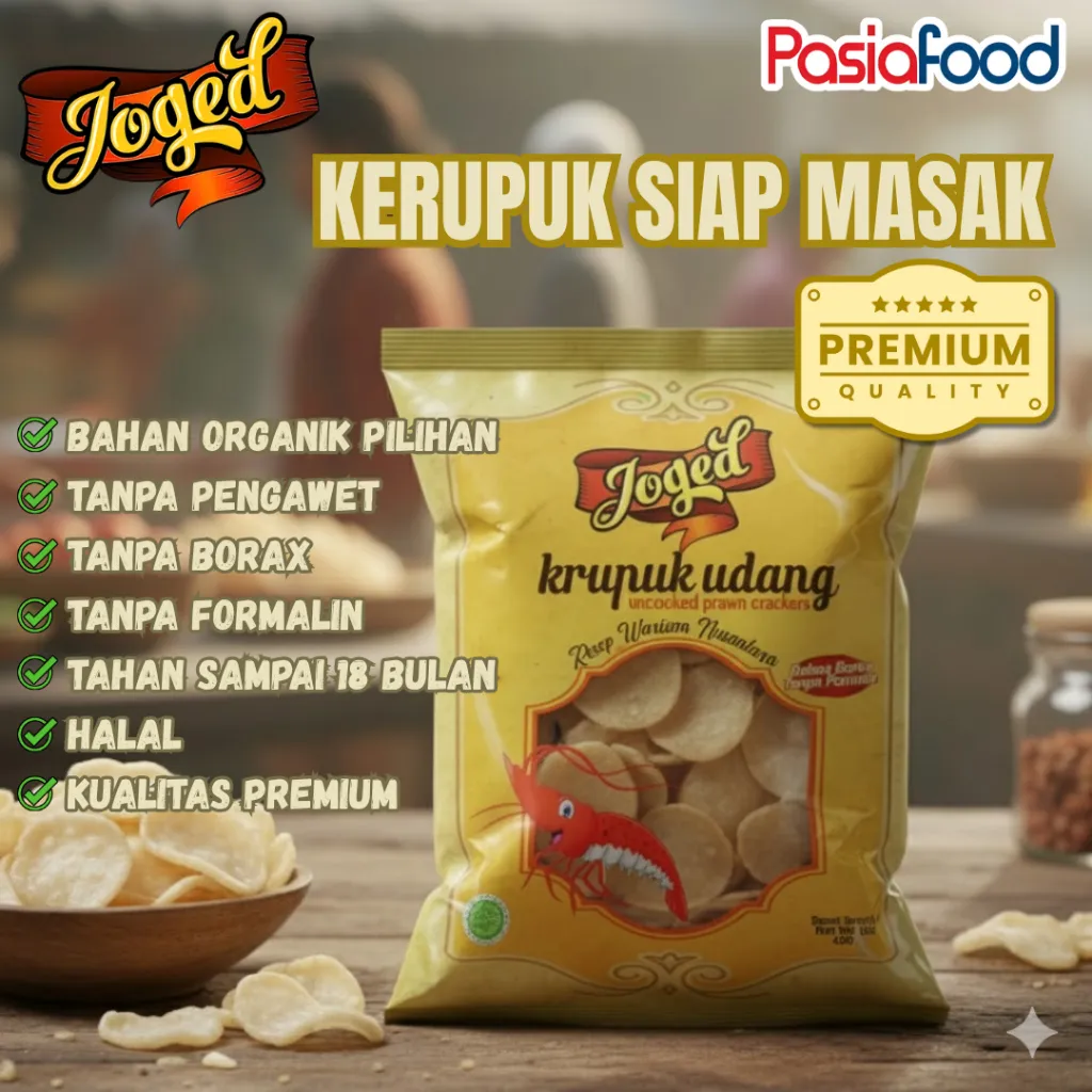 [PasiaFood] Kerupuk Udang Joged Premium |Kerupuk Siap Goreng Renyah, Gurih, Tanpa Borax & Formalin, Halal