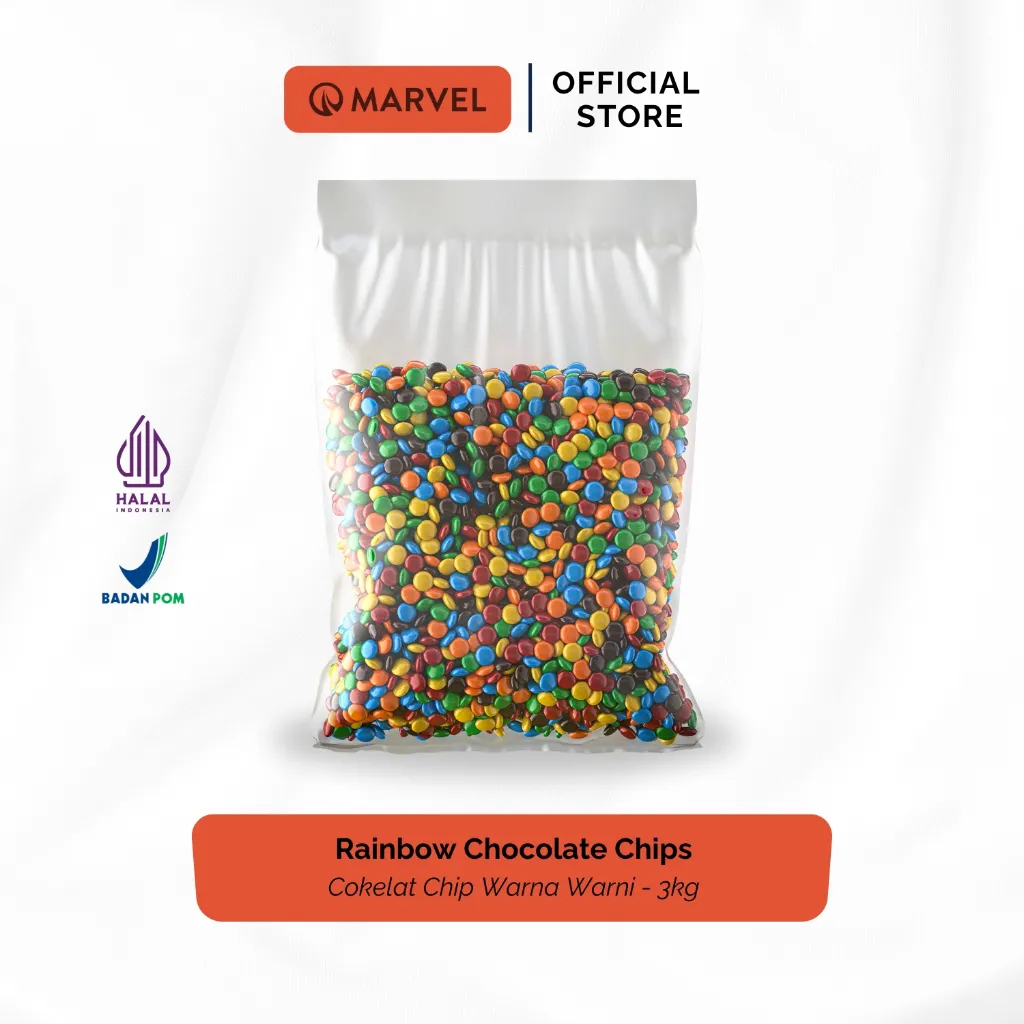 Marvel Rainbow Chocolate Chips - Cokelat Chip Warna Warni 3kg