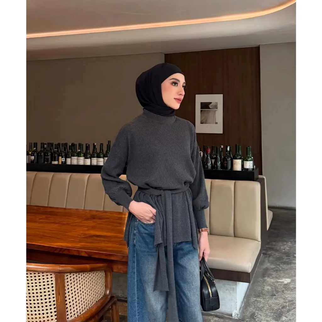 GONEGANI OFFICIAL - Sweater Wanita Elegance Bahan Cotton Knit Seo Sweater