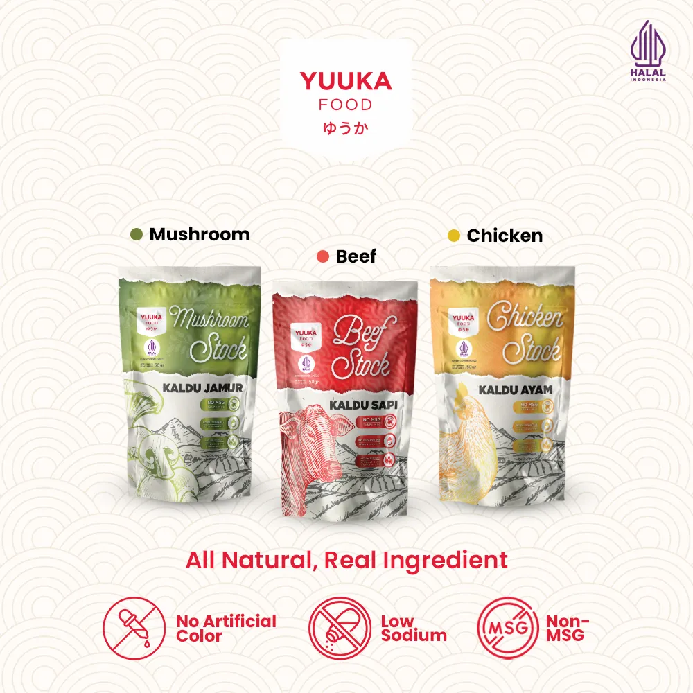 Yuuka Food Stock Powder Kaldu Bubuk Alami Tanpa MSG & Pewarna Sintetik