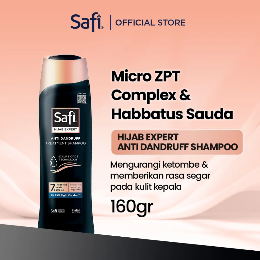 Safi Hijab Expert Anti Dandruff Shampoo 160Ml - Perawatan Rambut