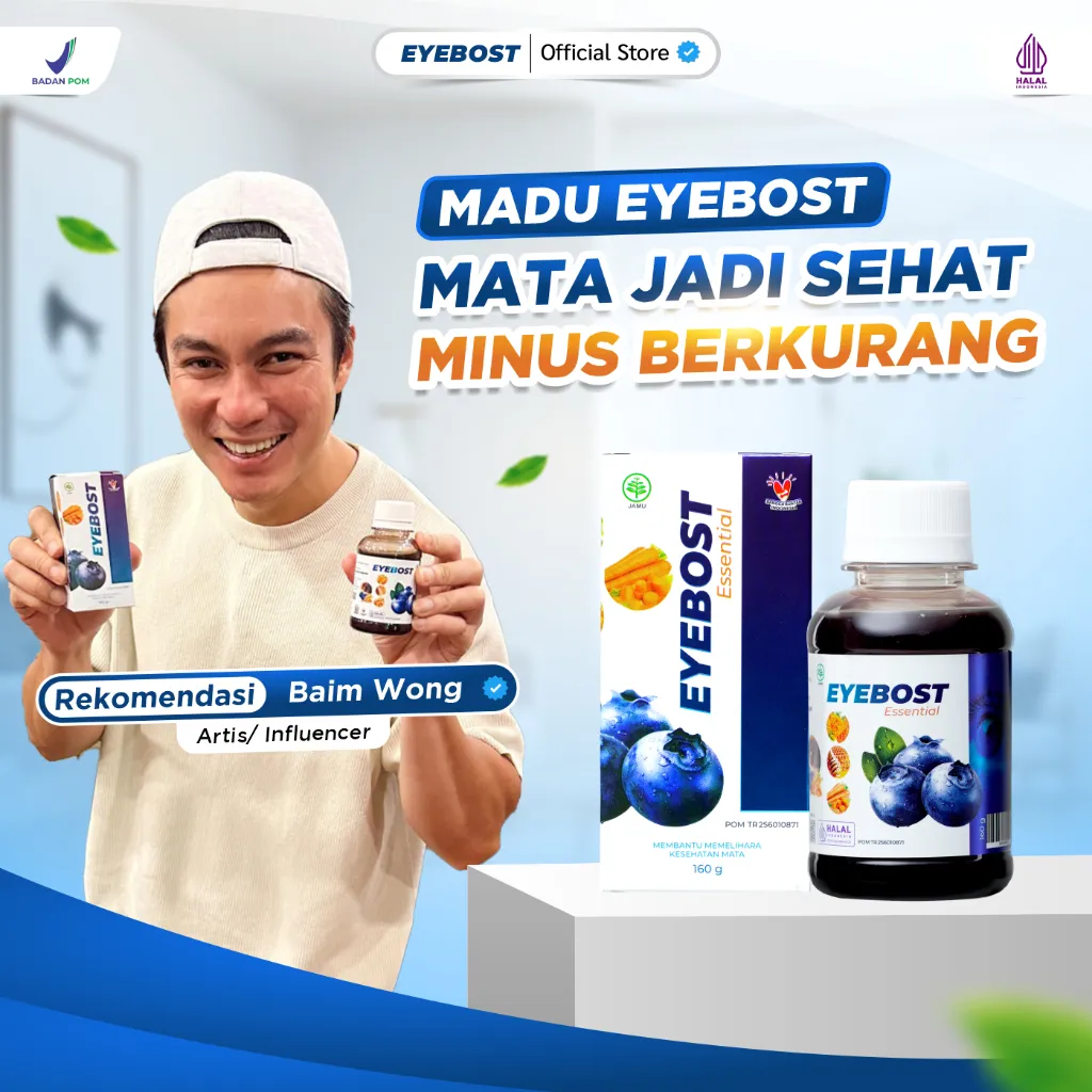 Eyebost - Madu Vitamin Mata Bantu Atasi Mata Minus Buram Katarak Glukoma Pterygium Mata Berlemak Obat Mata Ampuh
