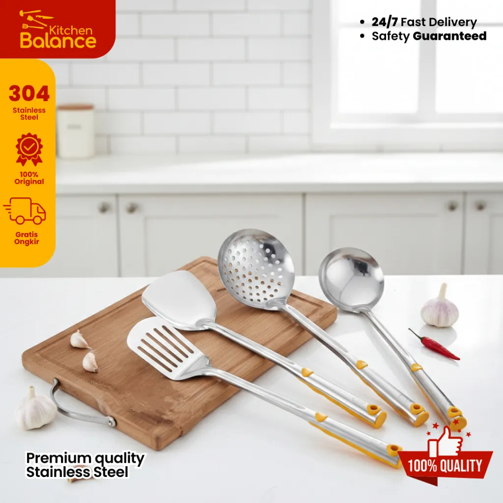 Kitchen Balance Spatula Stainless Steel Anti Karat Serbaguna 42