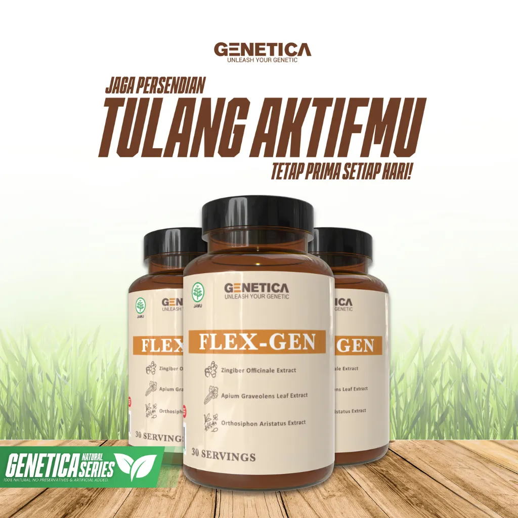 Genetica Flex Gen 60 Kapsul Suplemen Herbal Pereda Nyeri Sendi